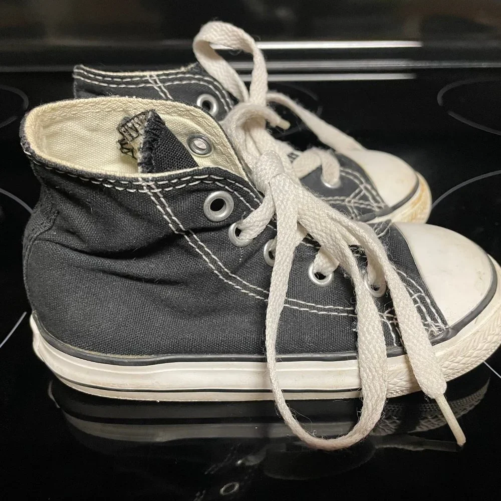 Converse Black All Star hi tops 7